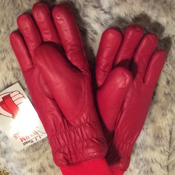L.L. Bean Leather Warm Thumbs gloves - Picture 1 of 6
